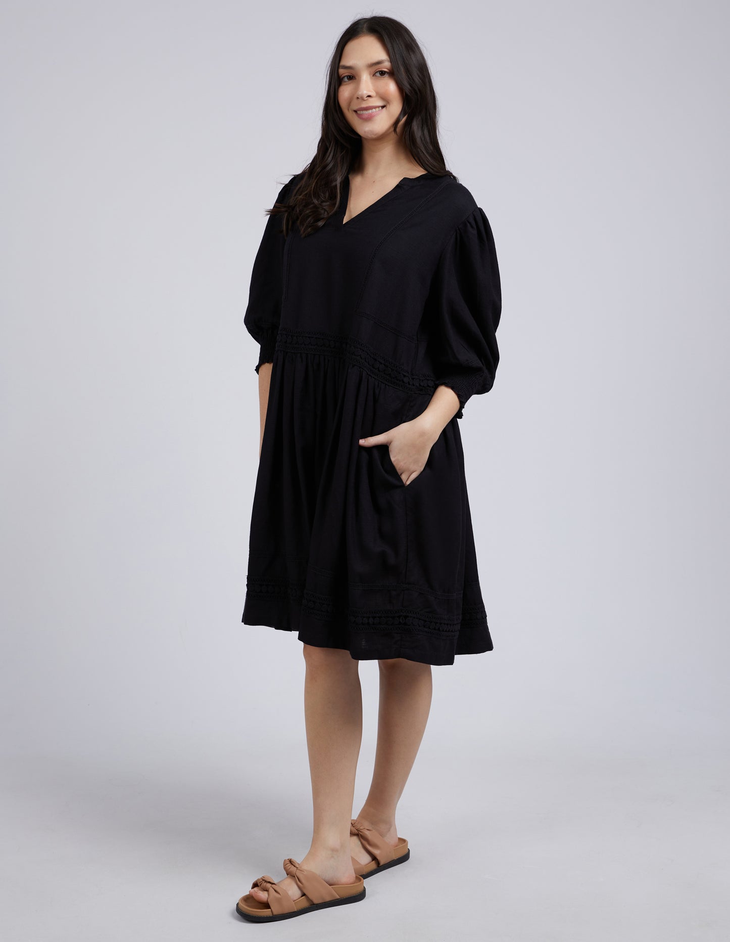 ELM MARKET DRESS BLACK