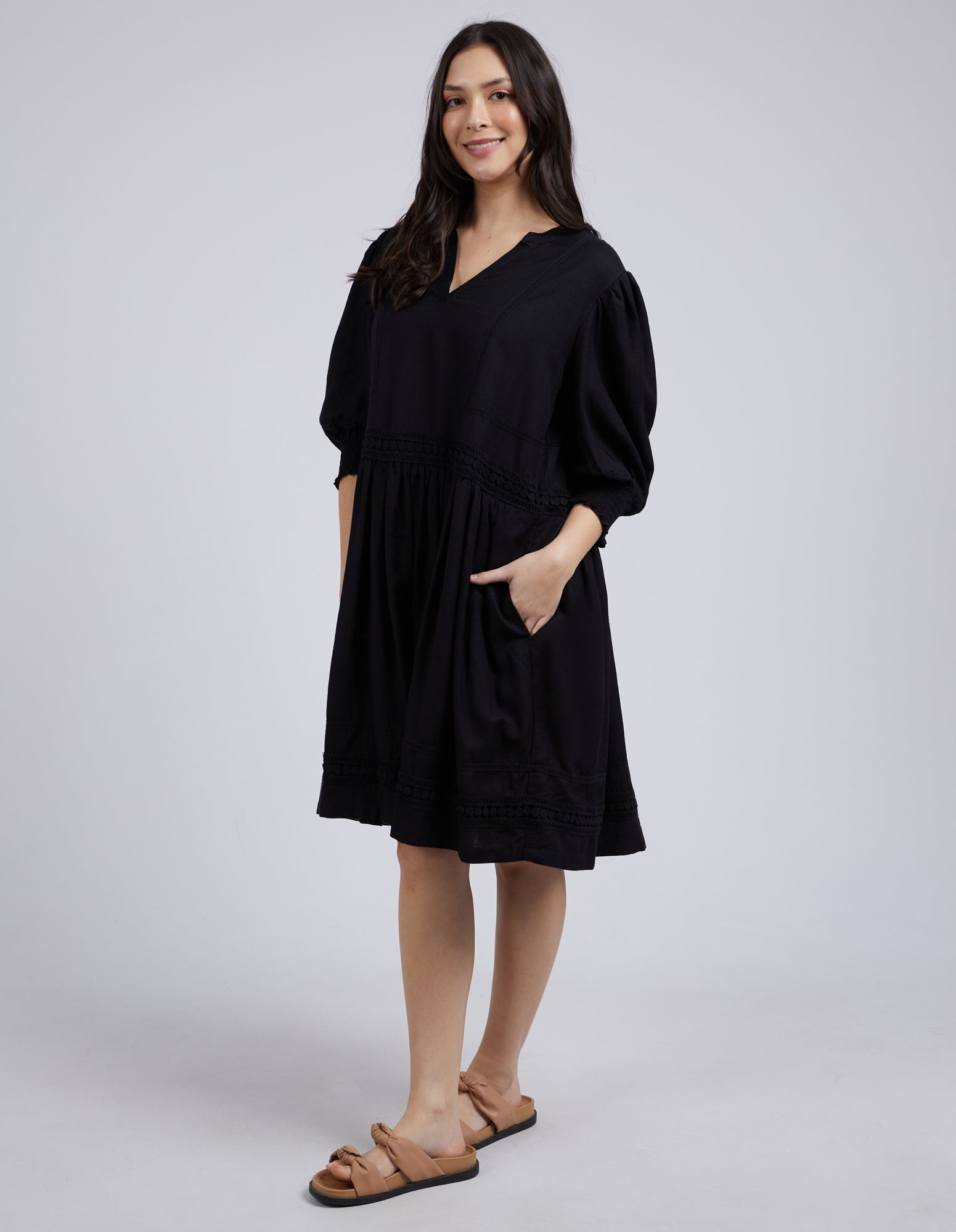 ELM MARKET DRESS BLACK