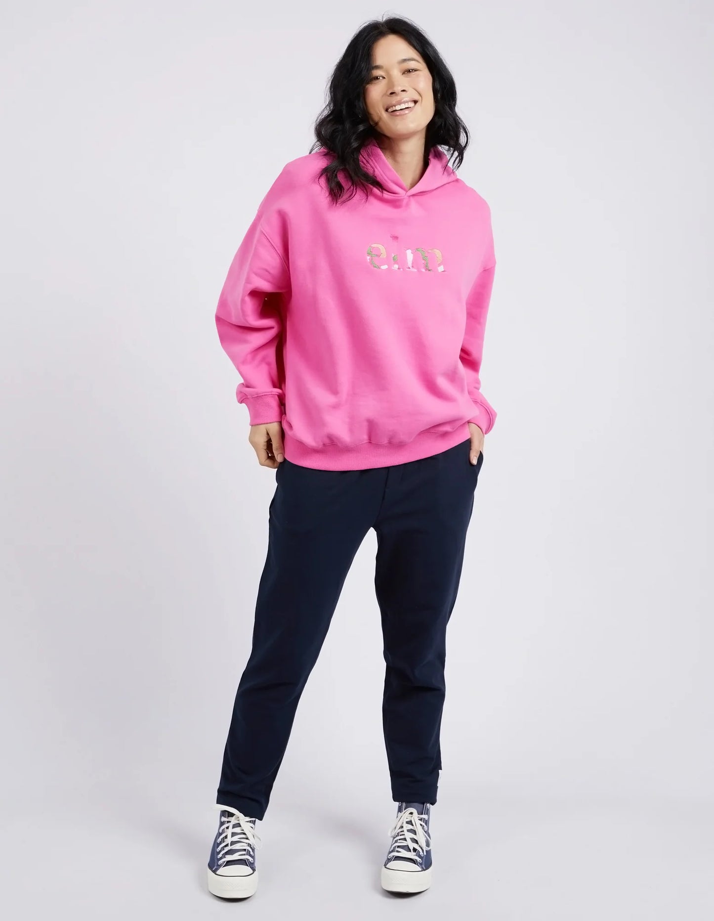 ELM STAPLE HOODY SHOCKING PINK