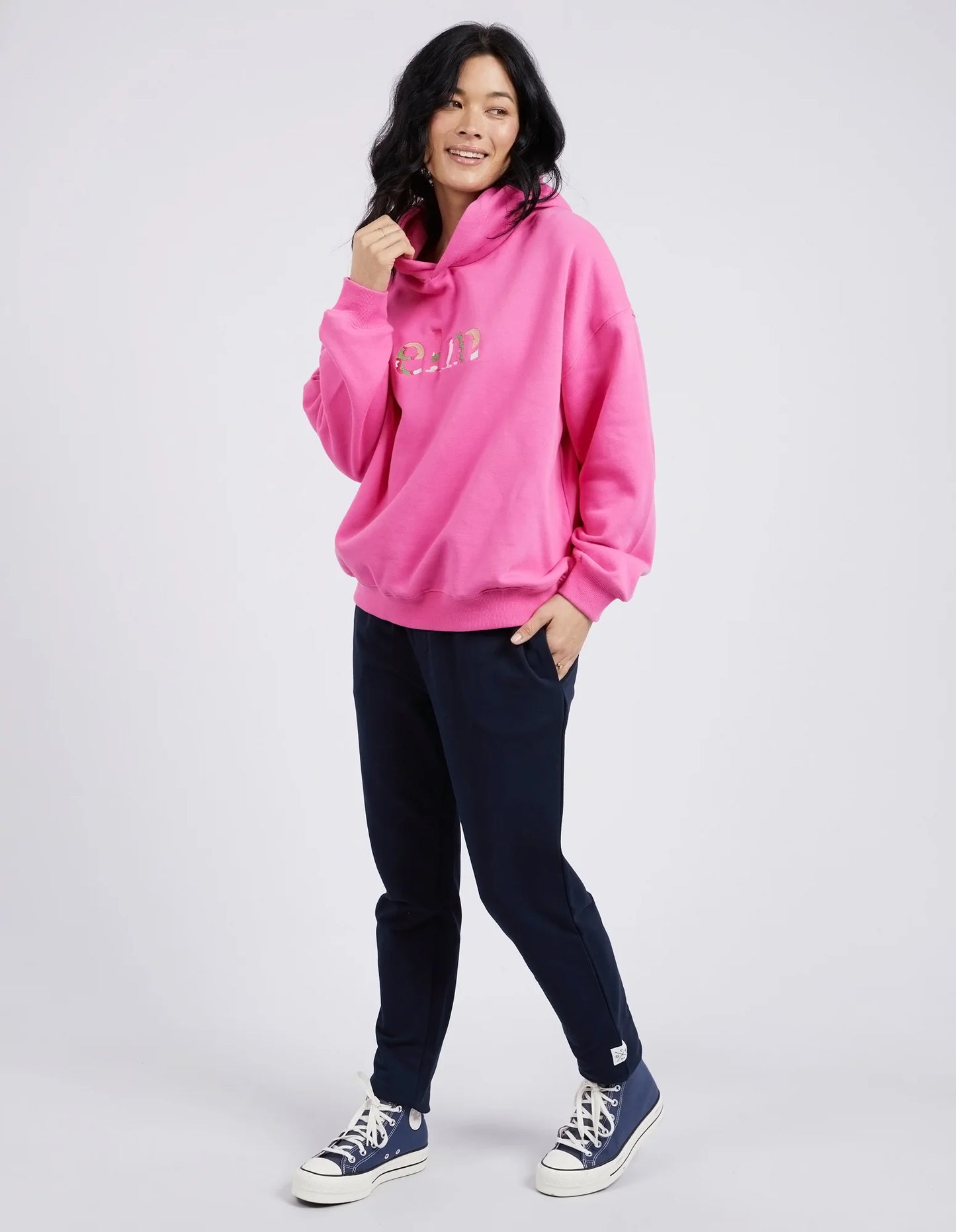 ELM STAPLE HOODY SHOCKING PINK
