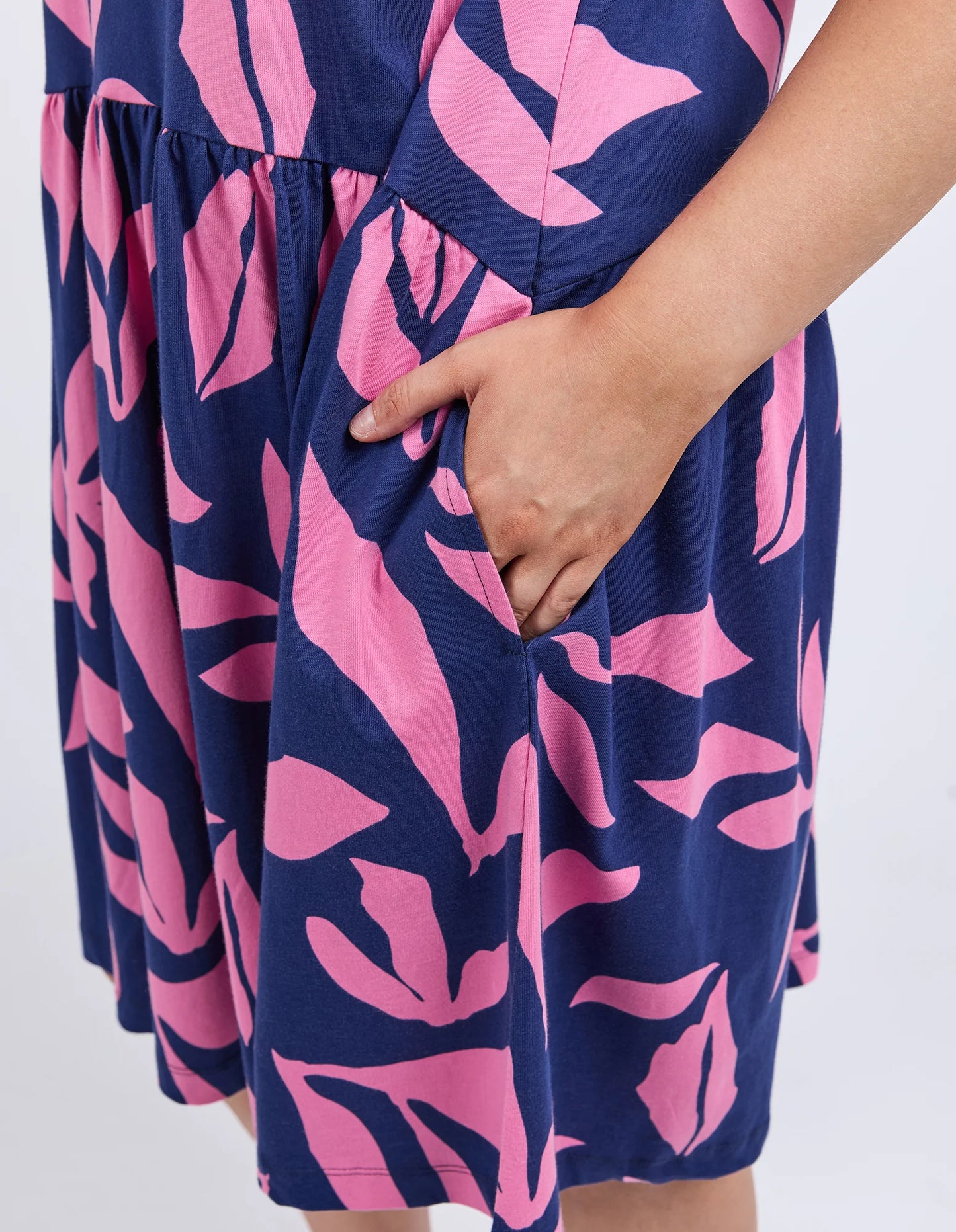 ELM MIMOSA DRESS BLU DEPTH YARDAGE PRINT