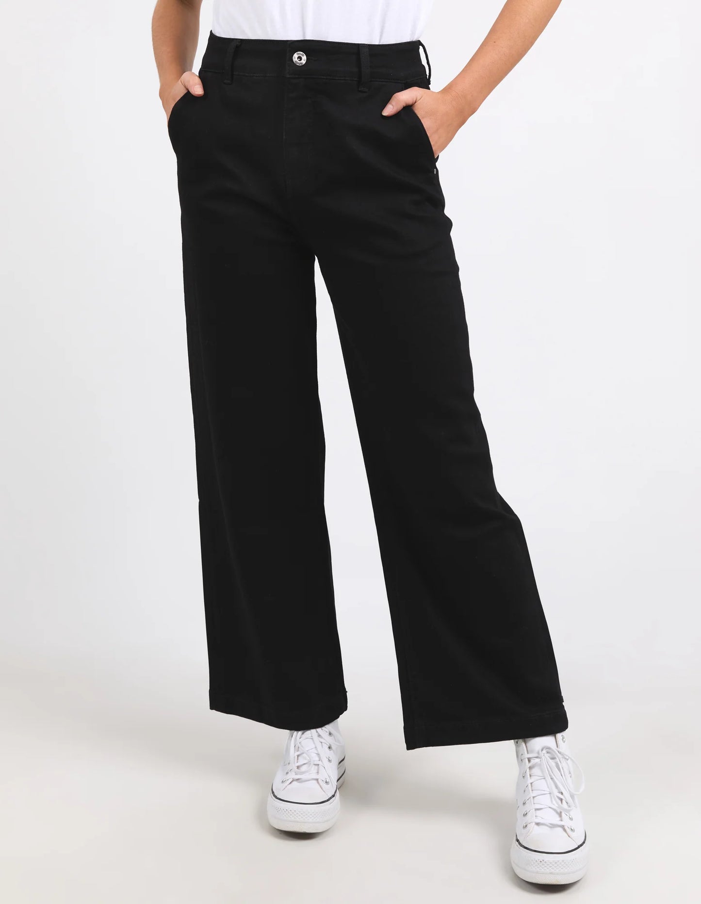 ELM IZZY WIDE LEG JEAN BLACK