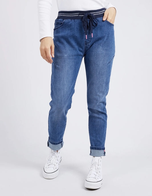 ELM MELODY DENIM JOGGER DUSTY BLUE