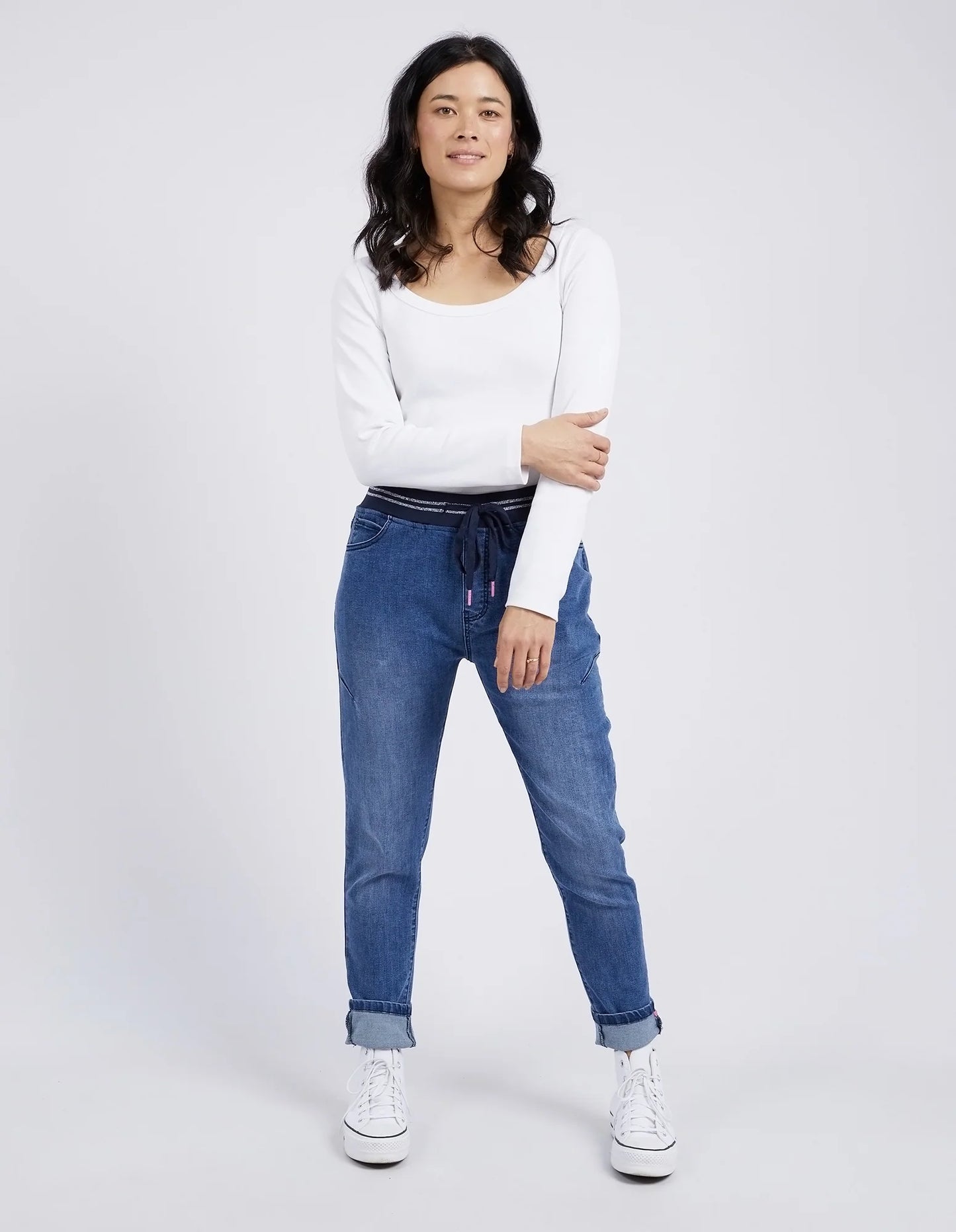 ELM MELODY DENIM JOGGER DUSTY BLUE