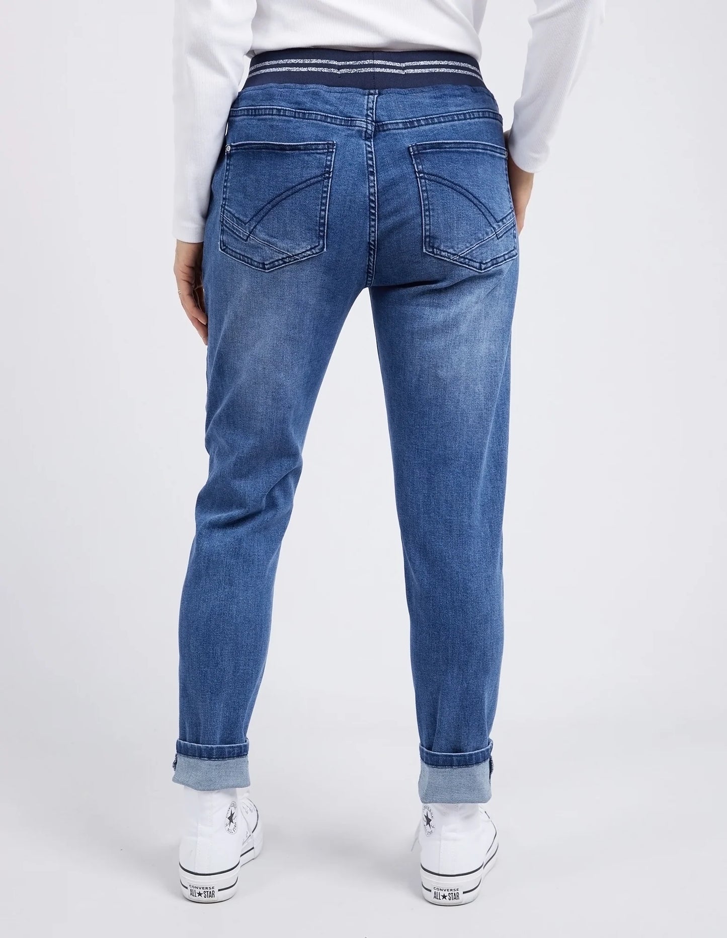 ELM MELODY DENIM JOGGER DUSTY BLUE