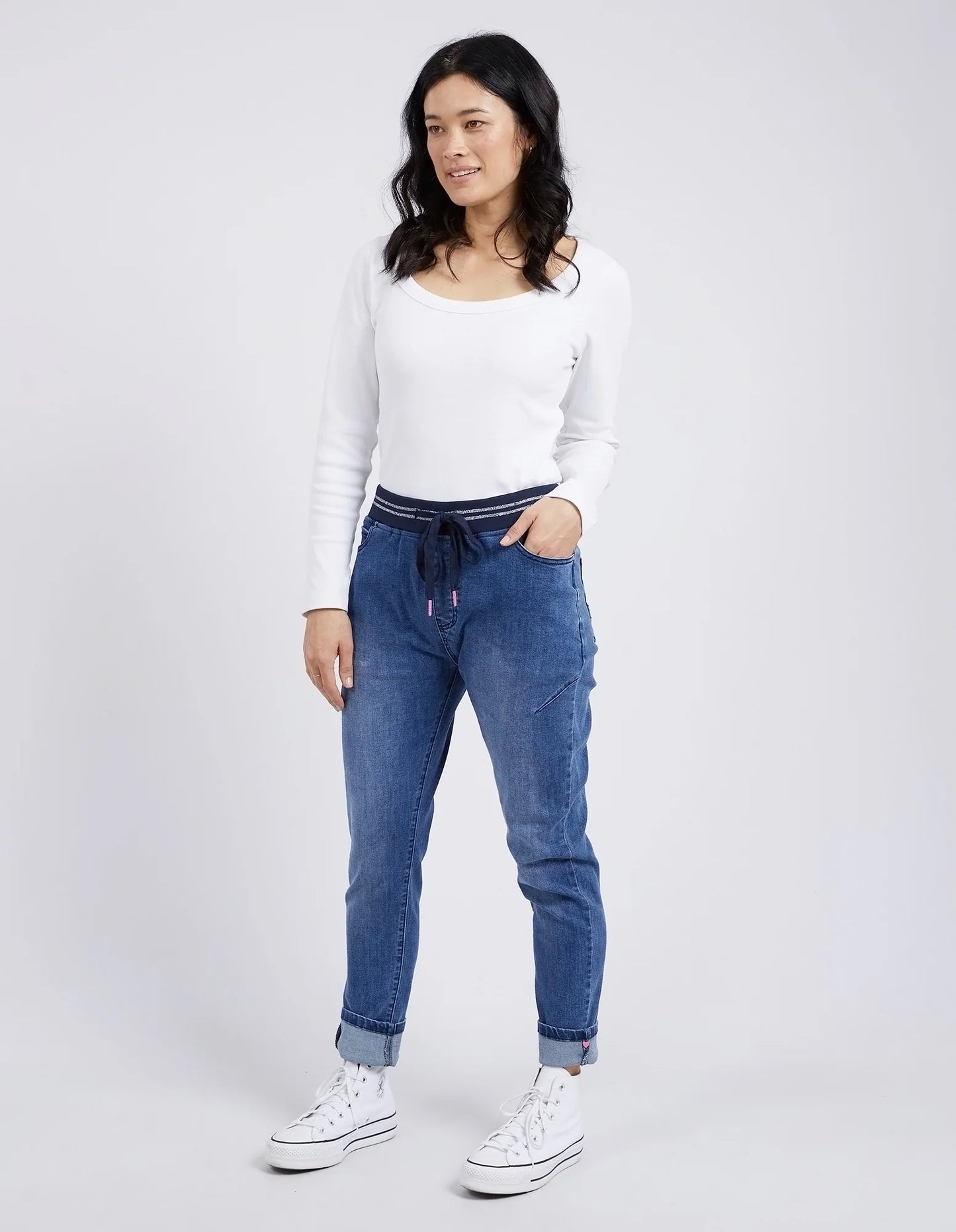 ELM MELODY DENIM JOGGER DUSTY BLUE
