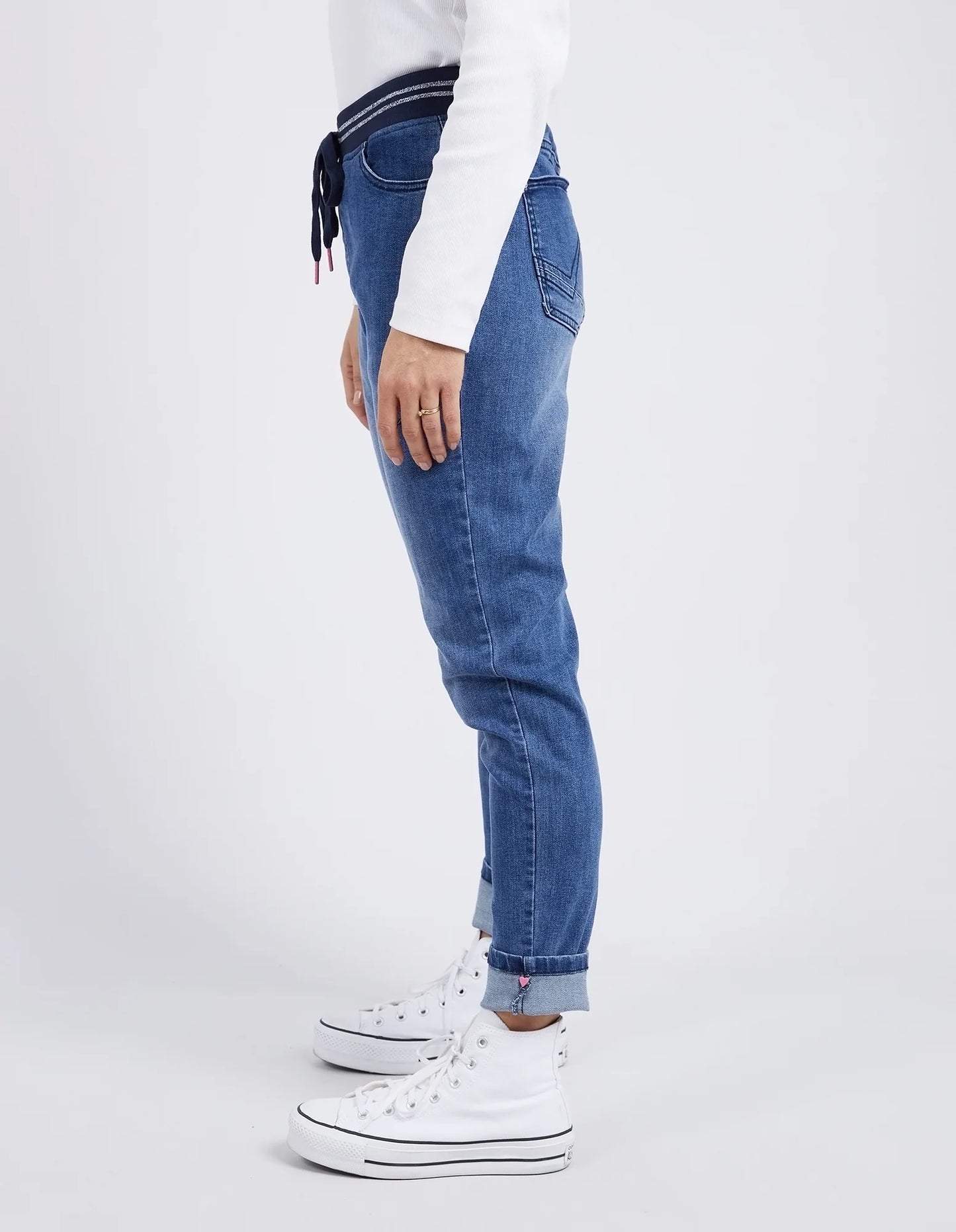 ELM MELODY DENIM JOGGER DUSTY BLUE