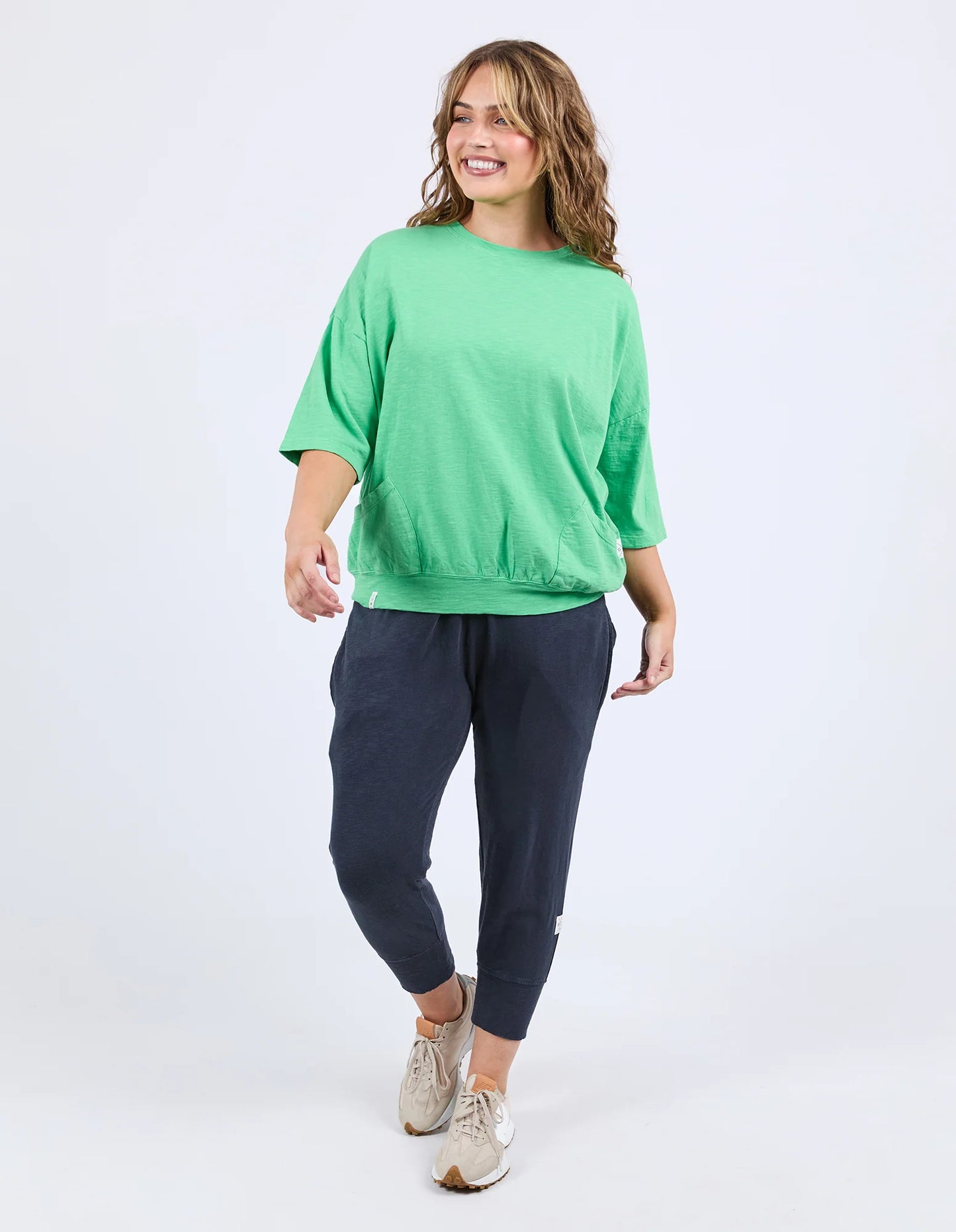 ELM MAZIE SWEAT SPRING GREEN