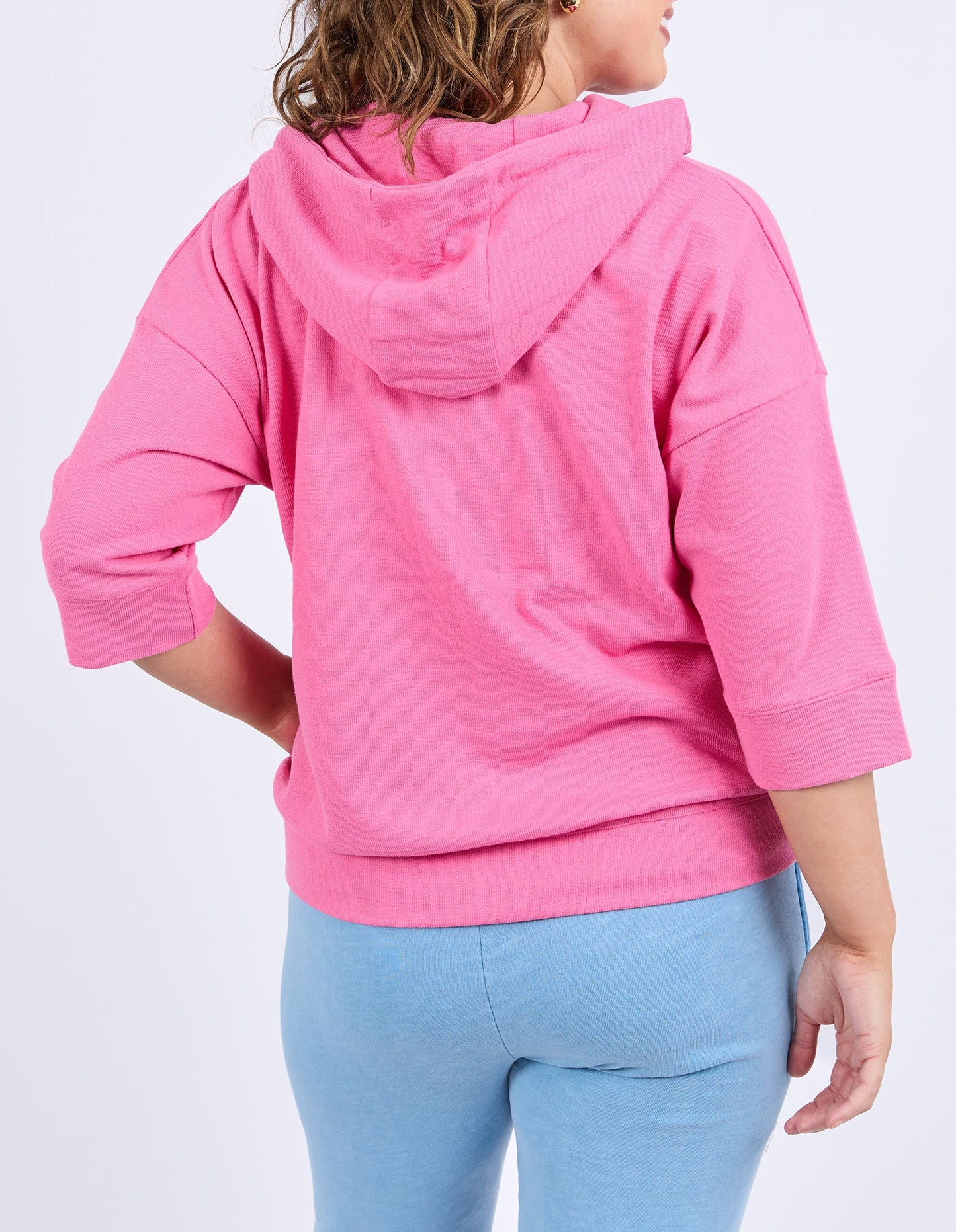 ELM BEACHY ZIP HOODIE AURORA PINK