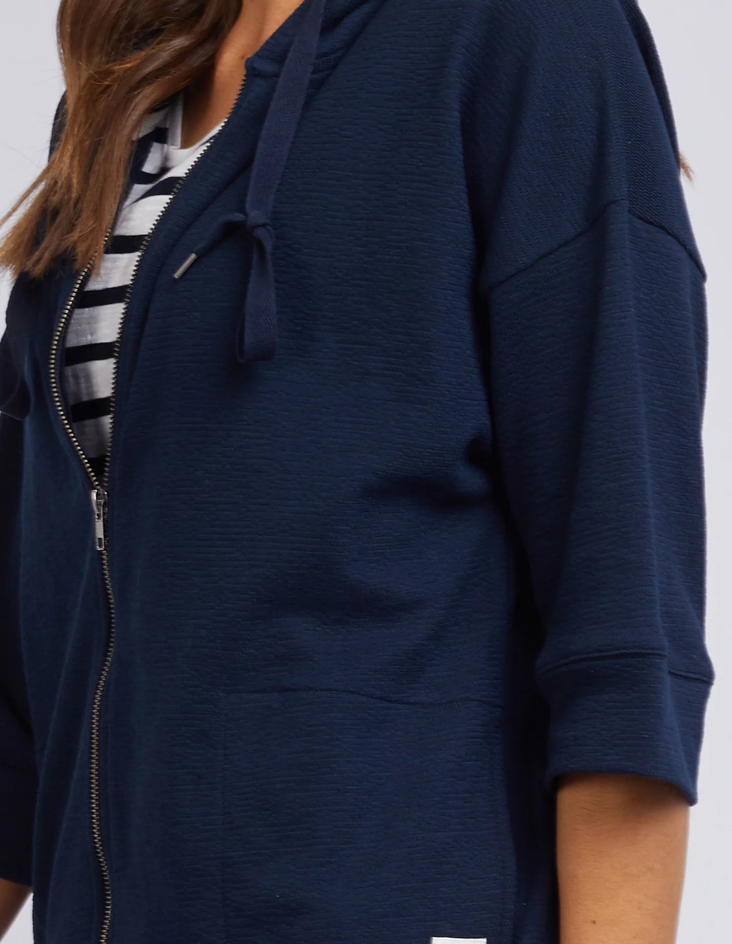 ELM BEACHY ZIP HOODIE NAVY