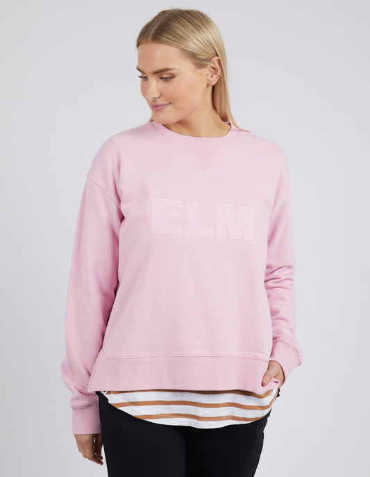 ELM APPLIQUE SWEAT HEATHER