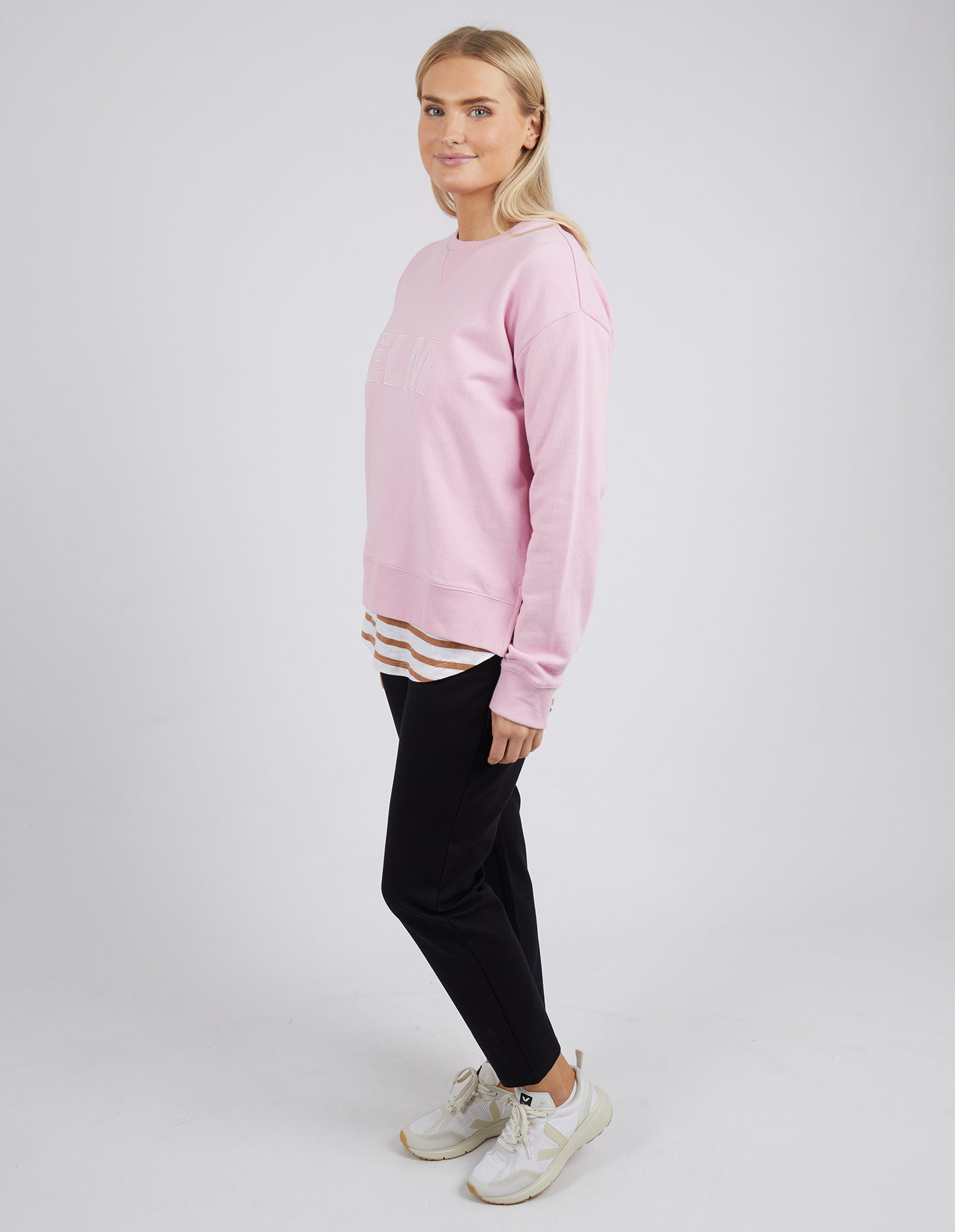 ELM APPLIQUE SWEAT HEATHER