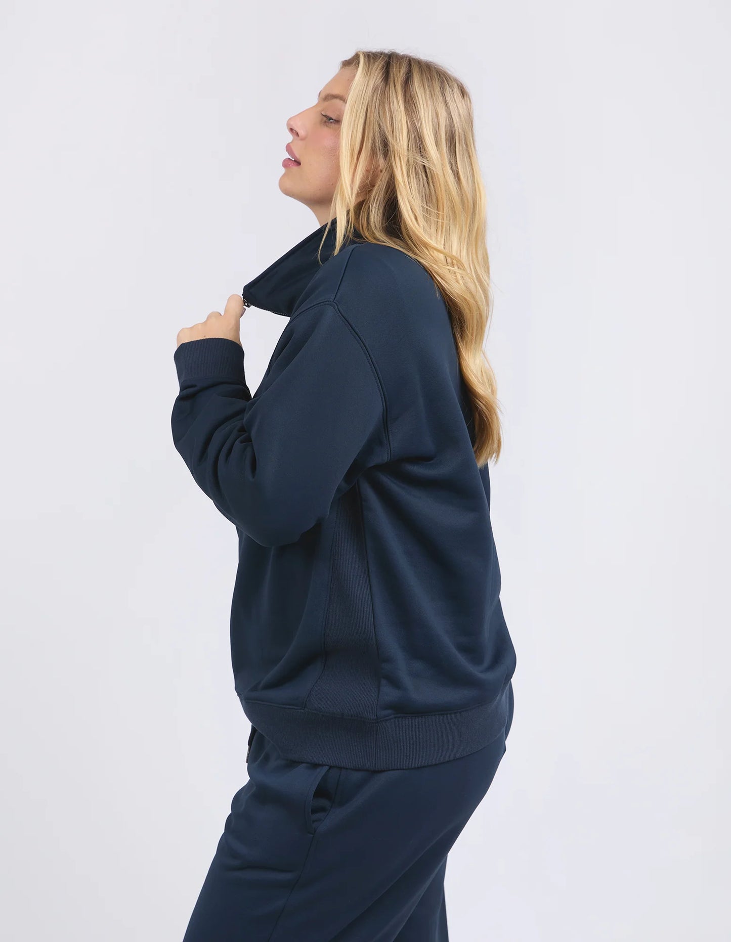 ELM TATUM HALF ZIP FLEECE NAVY