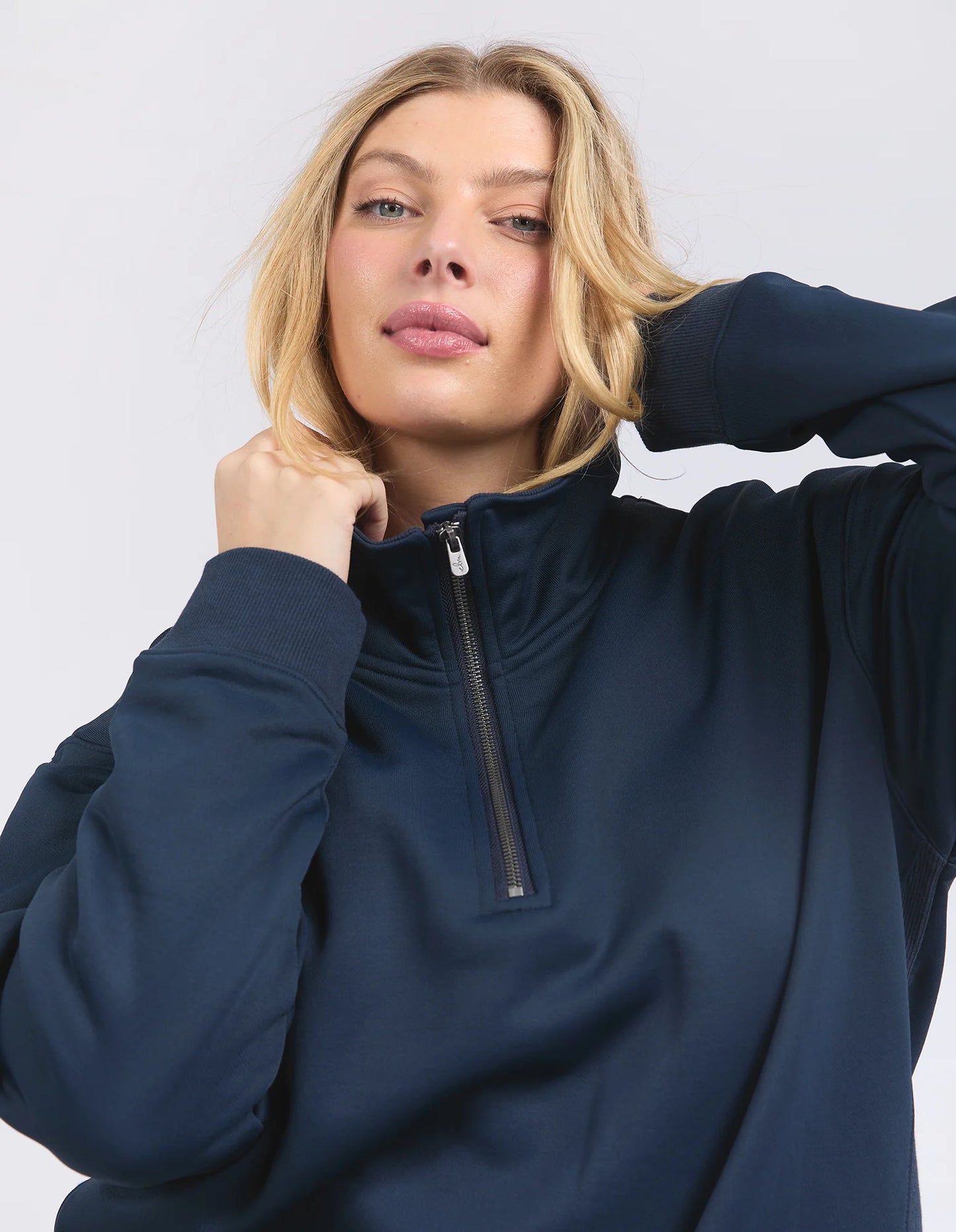 ELM TATUM HALF ZIP FLEECE NAVY