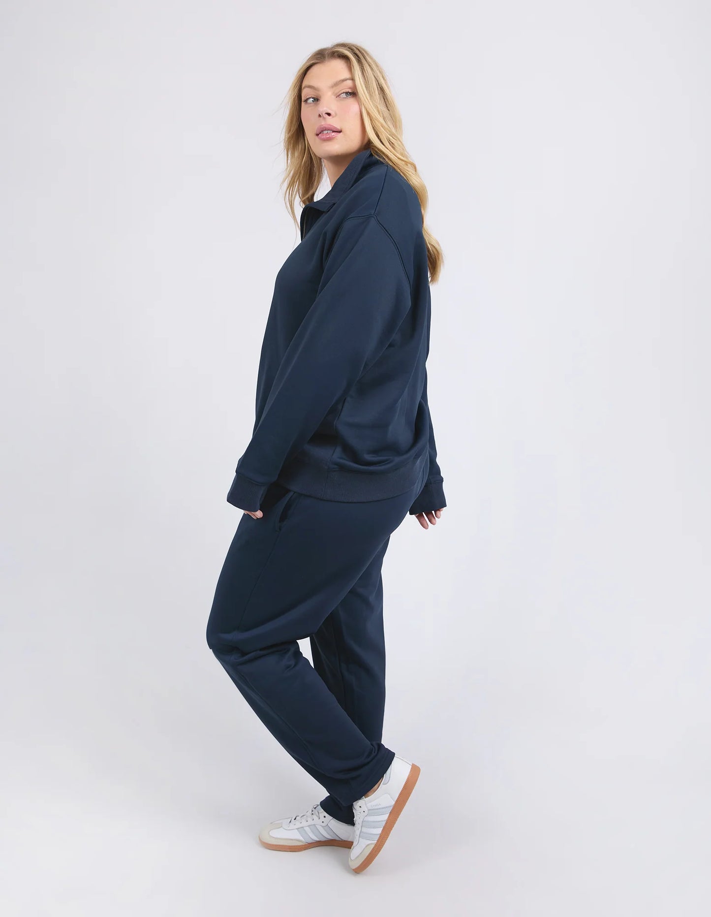 ELM TATUM HALF ZIP FLEECE NAVY