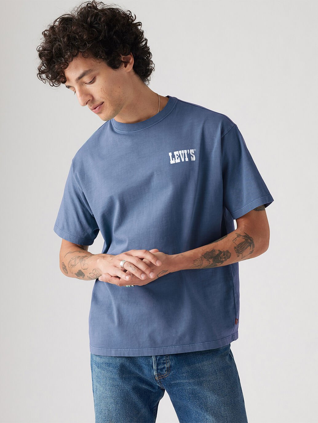 LEVIS VINTAGE FIT TEE ARCHIVAL MOUNTAINEER VINTAGE INDIGO