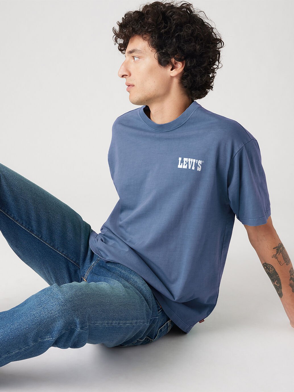 LEVIS VINTAGE FIT TEE ARCHIVAL MOUNTAINEER VINTAGE INDIGO