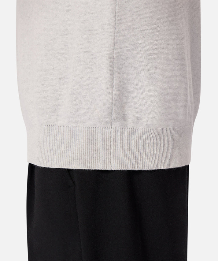 INDUSTRIE THE LAKEWOOD ZIP NECK KNIT SNOW MARLE 24