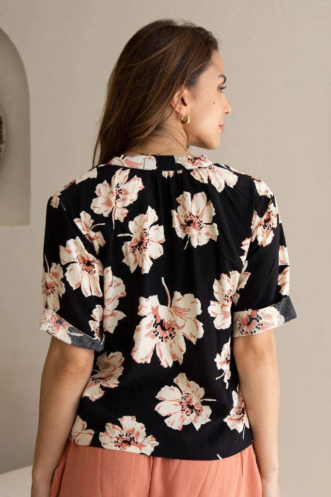 BUDDHA WEAR ALEA BLOUSE HIBICUS