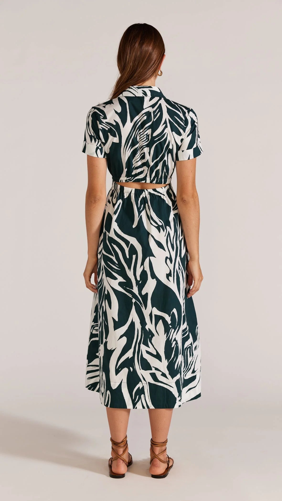 STAPLE THE LABEL AMARA SHIRT DRESS TEAL/WHITE