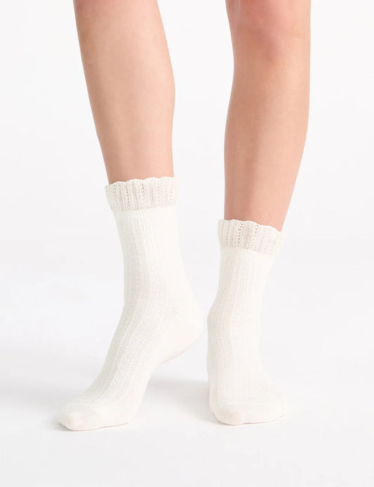 Ambra Ruffle Sock | Buttercream