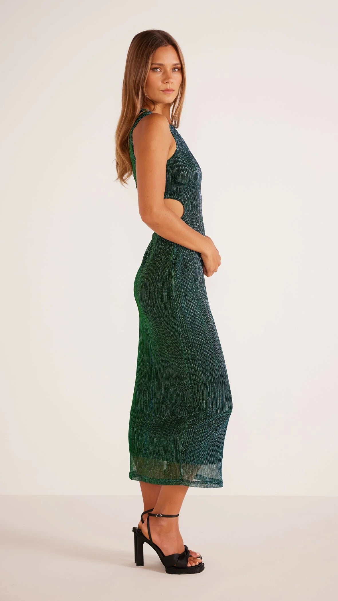 MINKPINK ASTRID CUTOUT MIDI DRESS EMERALD