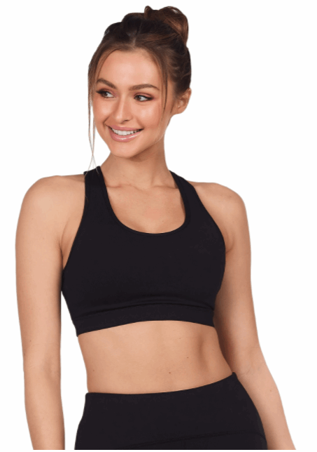 ABI AND JOSEPH LEO HI-TECH SPORTS BRA BLACK