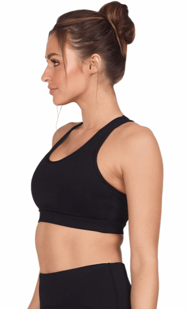 ABI AND JOSEPH LEO HI-TECH SPORTS BRA BLACK