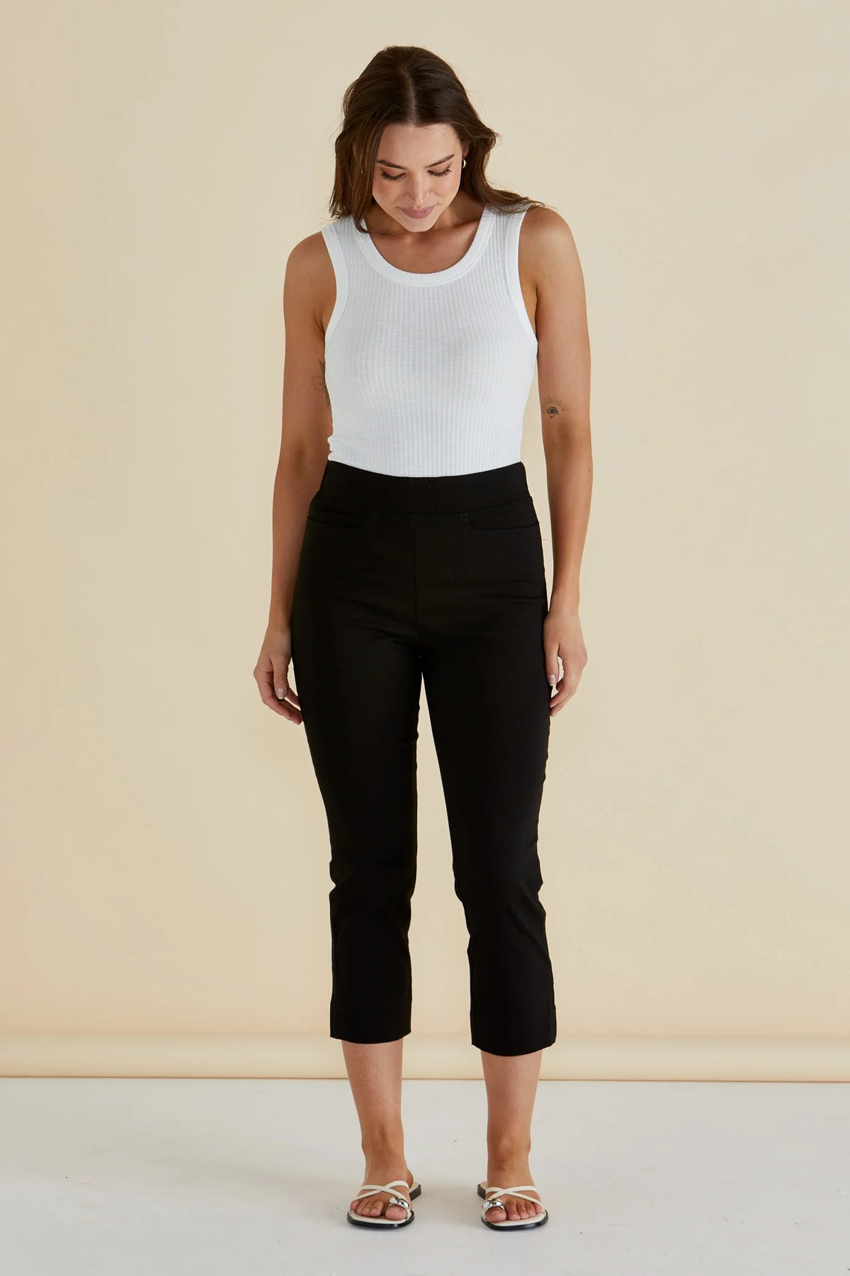 Betty Basics Francis Rib Tank | White