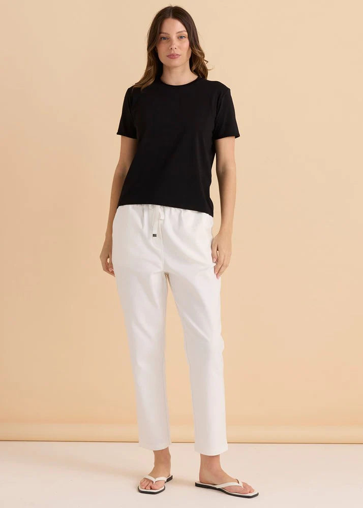 Betty Basics Cotton Slim Fit Tee | Black