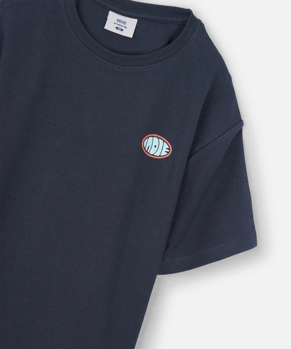 Indie Kids The Stacked Tee | Slate/Mint