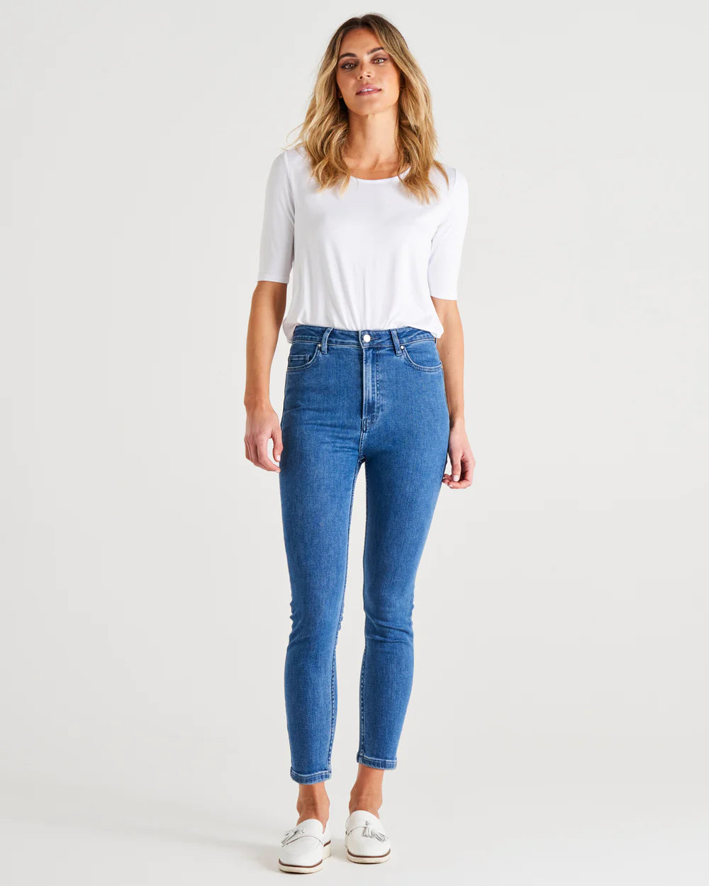 BETTY BASICS BETTY ESSENTIAL JEANS VINTAGE BLUE