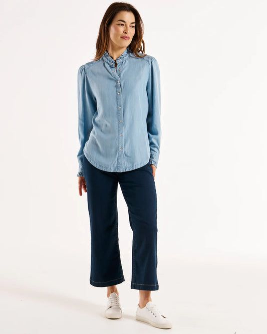BETTY BASICS BELGIUM LYOCELL BLOUSE LIGHT VINTAGE