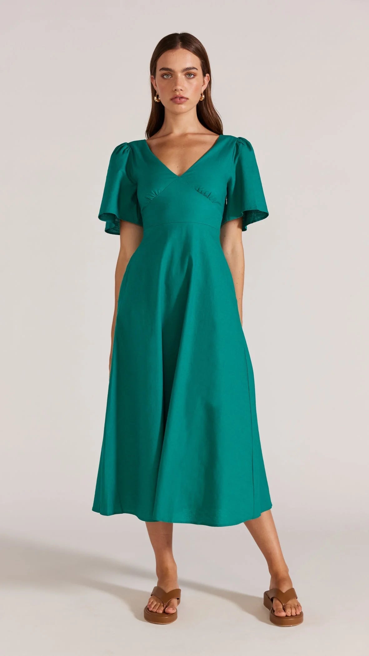 STAPLE THE LABEL CELINE TEA DRESS GREEN