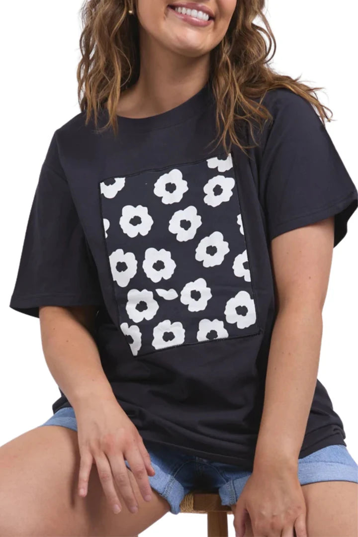 ELM AZALEA TEE NAVY