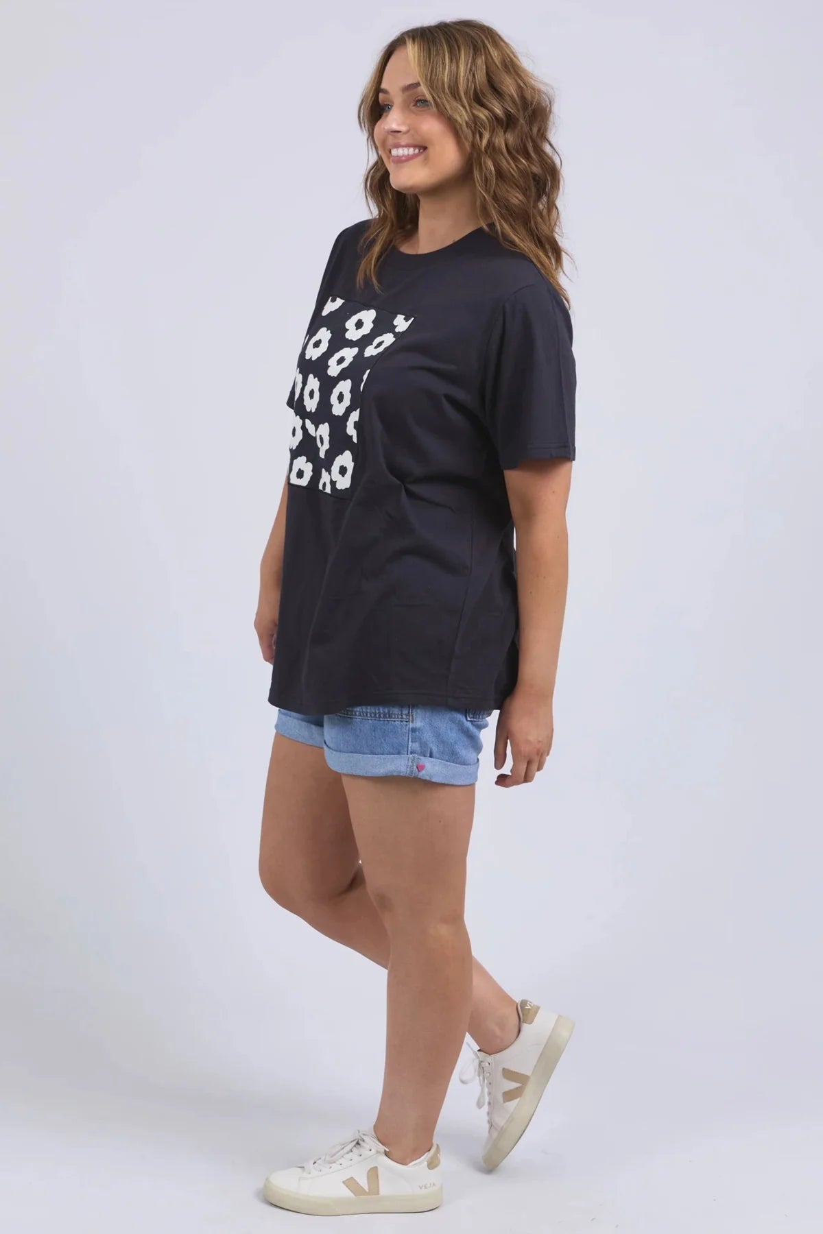 ELM AZALEA TEE NAVY