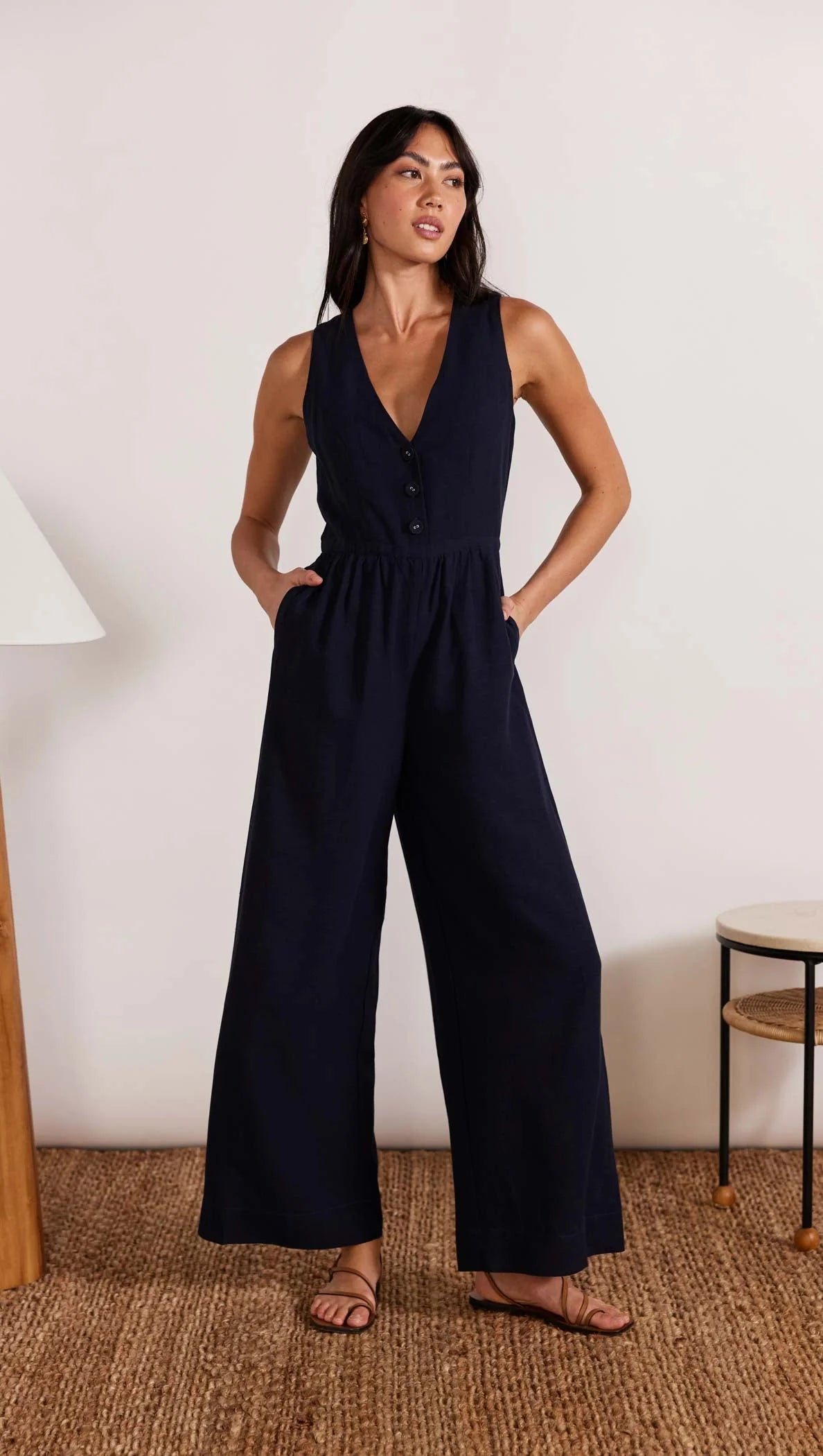 STAPLE THE LABEL ELYSIA JUMPSUIT NAVY