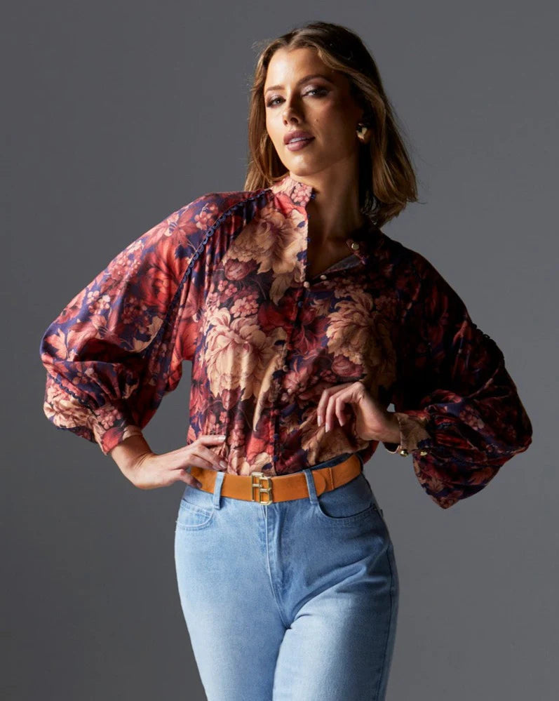 FATE+BECKER BERRY KISS BLOUSE FLORAL