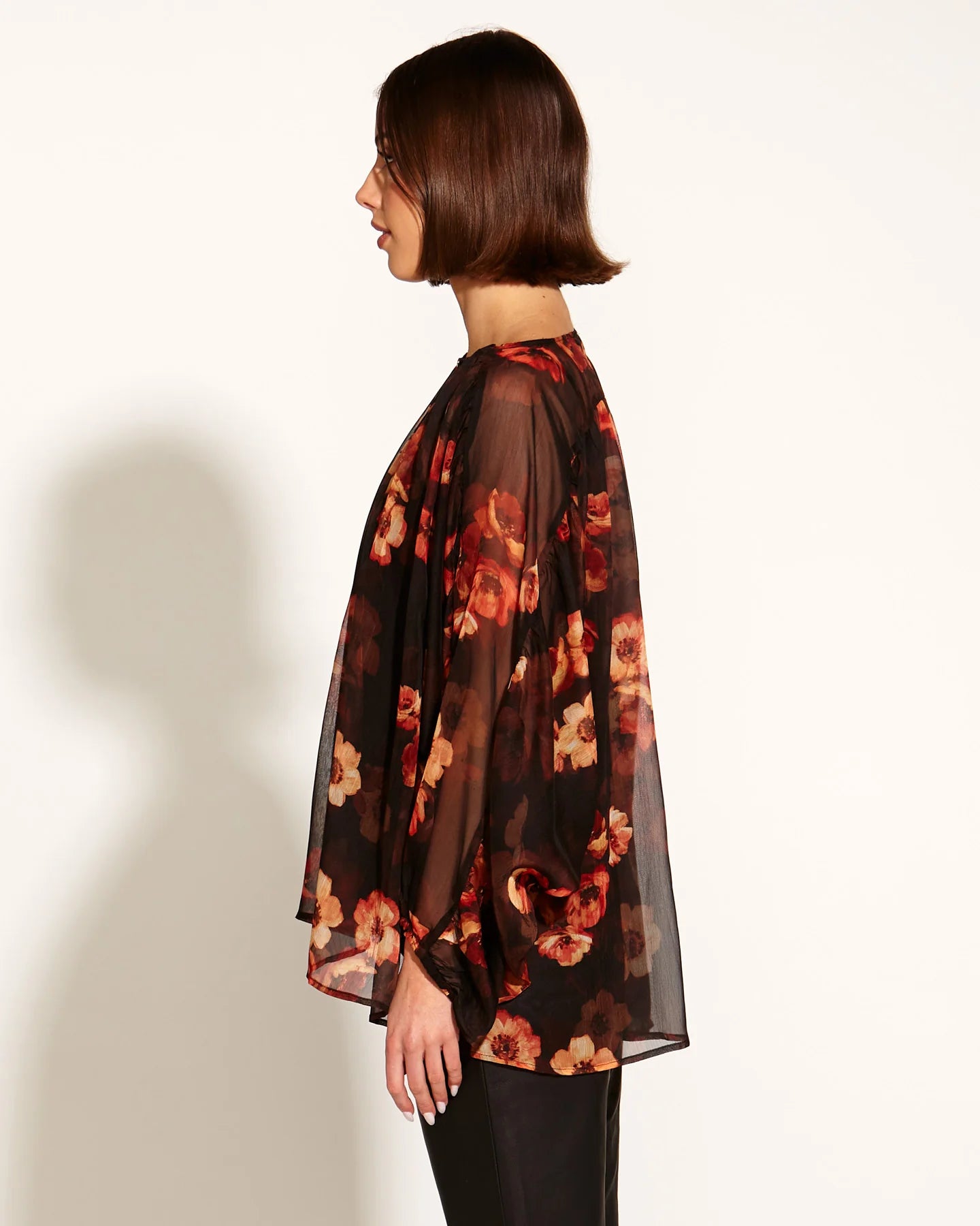 FATE+BECKER BLOOM BATWING SLEEVE SHIRT ROSE DUST FLORAL