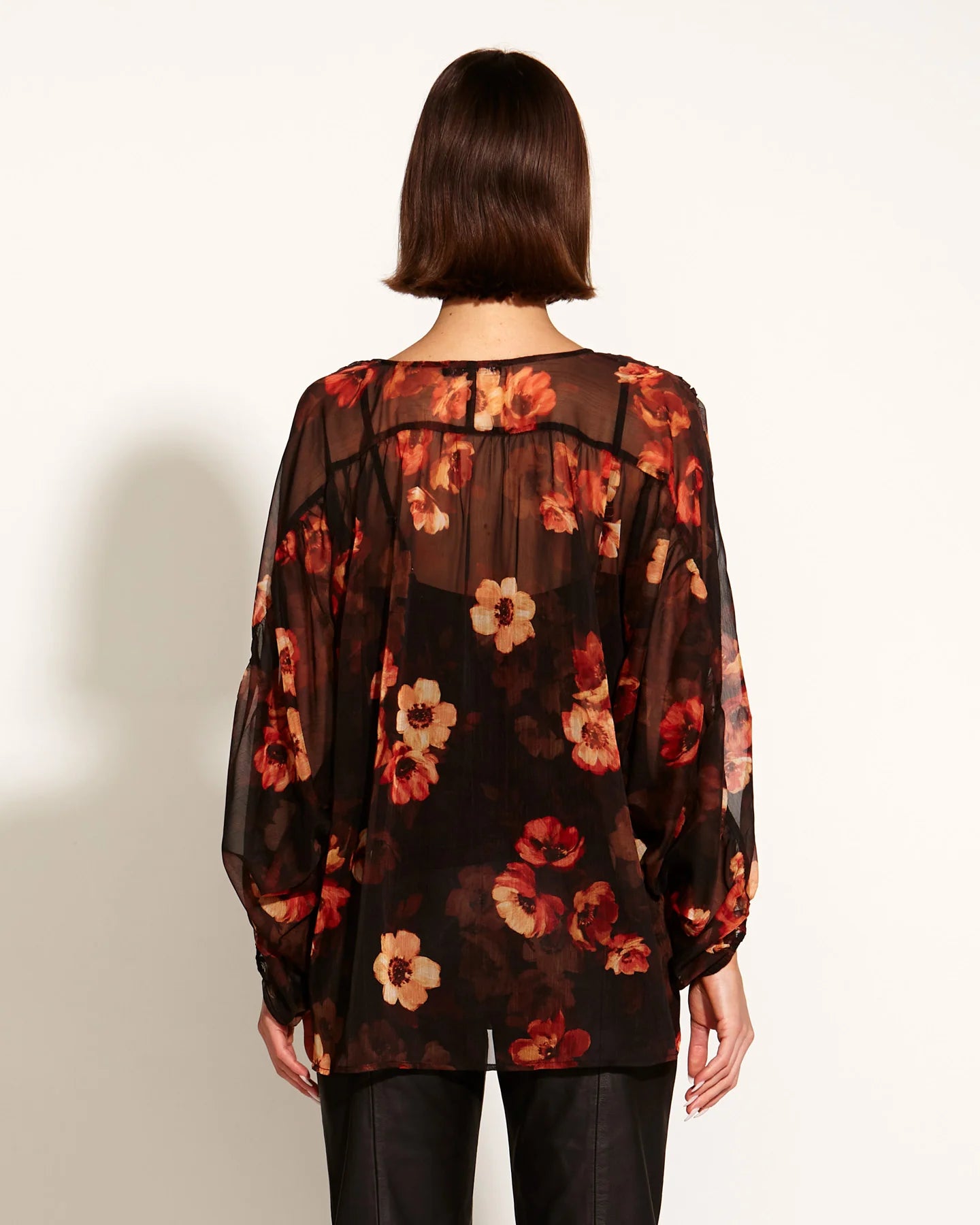 FATE+BECKER BLOOM BATWING SLEEVE SHIRT ROSE DUST FLORAL