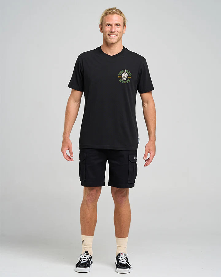 THE MAD HUEYS BIRDIE SS TEE BLACK