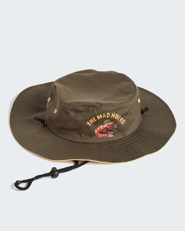 THE MAD HUEYS BIG DAY FOR IT WIDE BRIM HAT DUSTY GREEN
