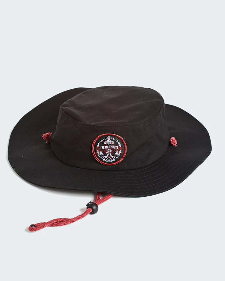 THE MAD HUEYS CHAINED ANCHOR WIDE BRIM HAT BLACK