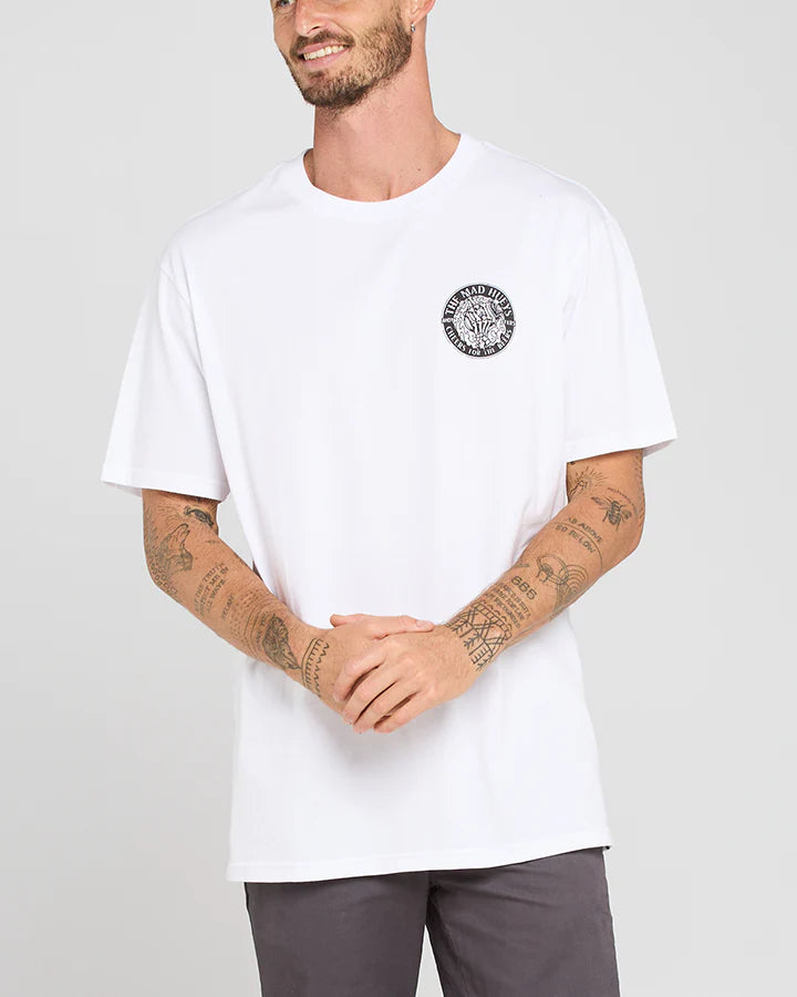 THE MAD HUEYS CHEERS FOR THE BEERS SS TEE WHITE