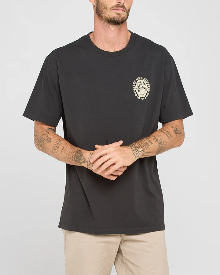 THE MAD HUEYS SHOEY JAWS SS TEE VINTAGE BLACK
