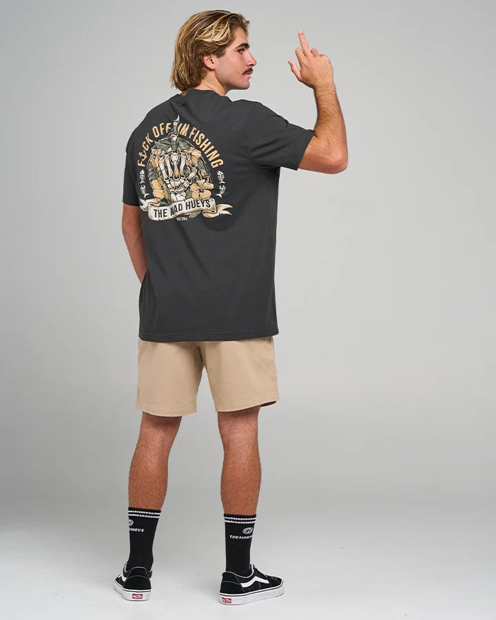 The Mad Hueys Sheild Fk Off Short Sleeve Tee | Vintage Black