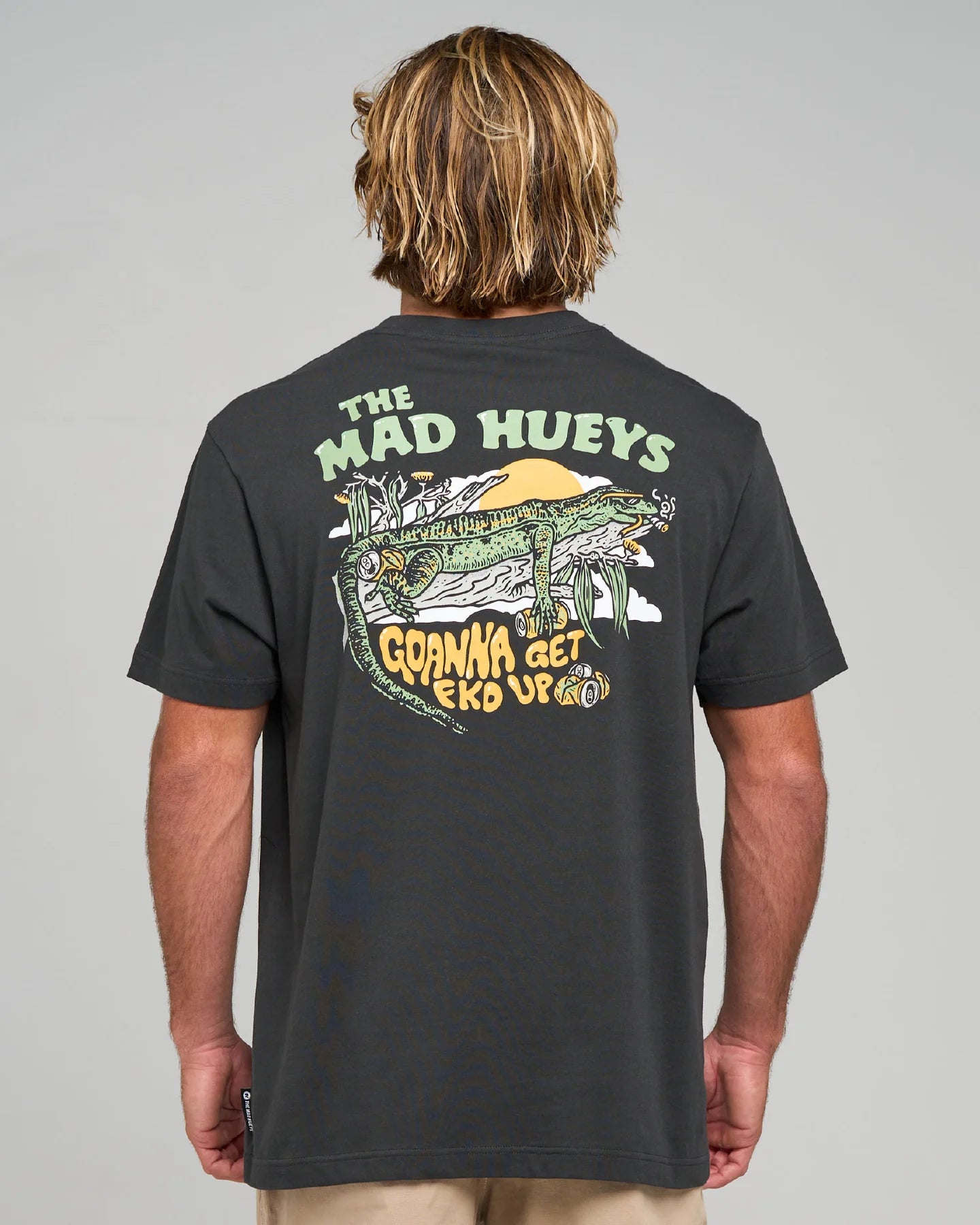 The Mad Hueys Goanna Fkd Up Short Sleeve Tee | Vintage Black