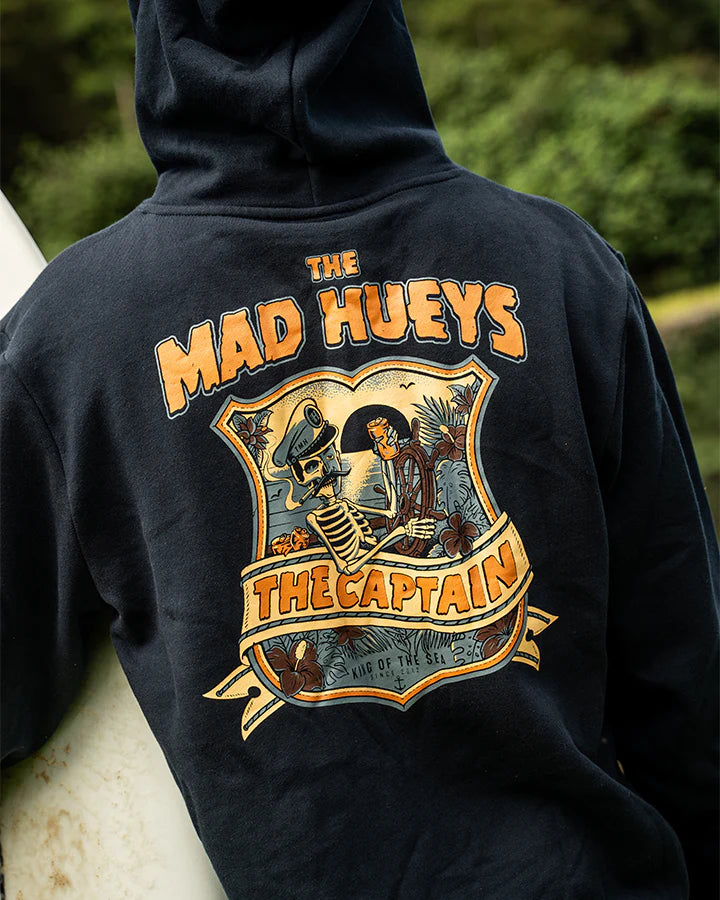 The Mad Hueys Captain Two Faced Hooded Pullover | Navy