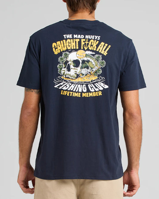 THE MAD HUEYS CAUGHT FK ALL SS TEE NAVY