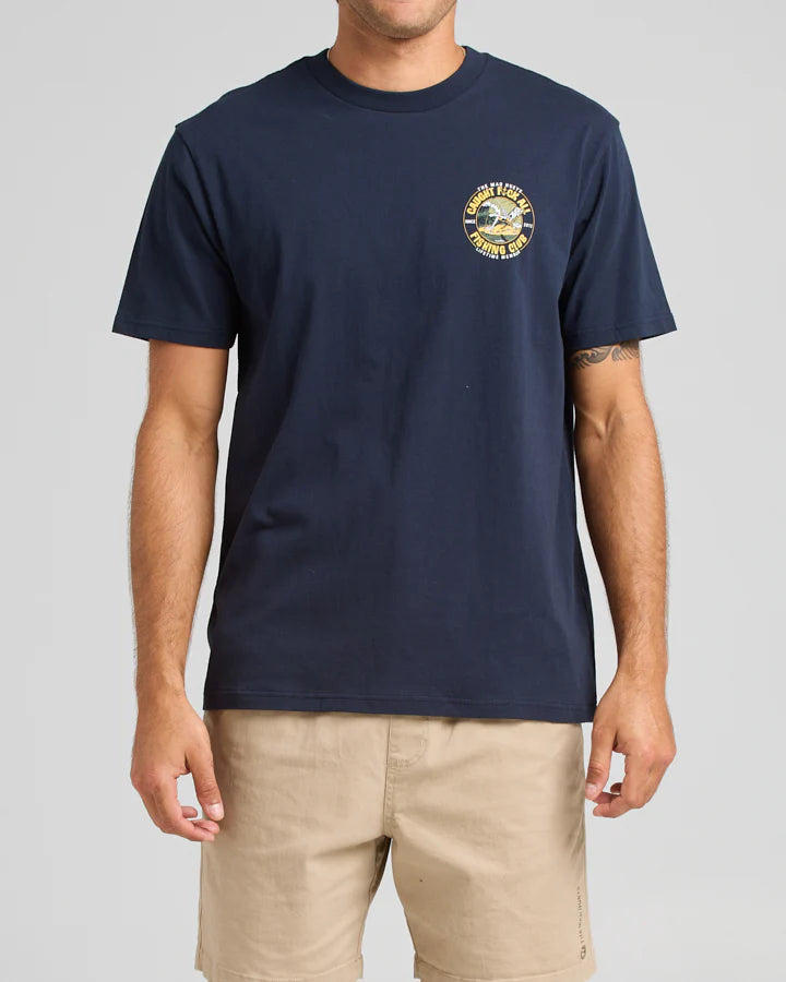 THE MAD HUEYS CAUGHT FK ALL SS TEE NAVY